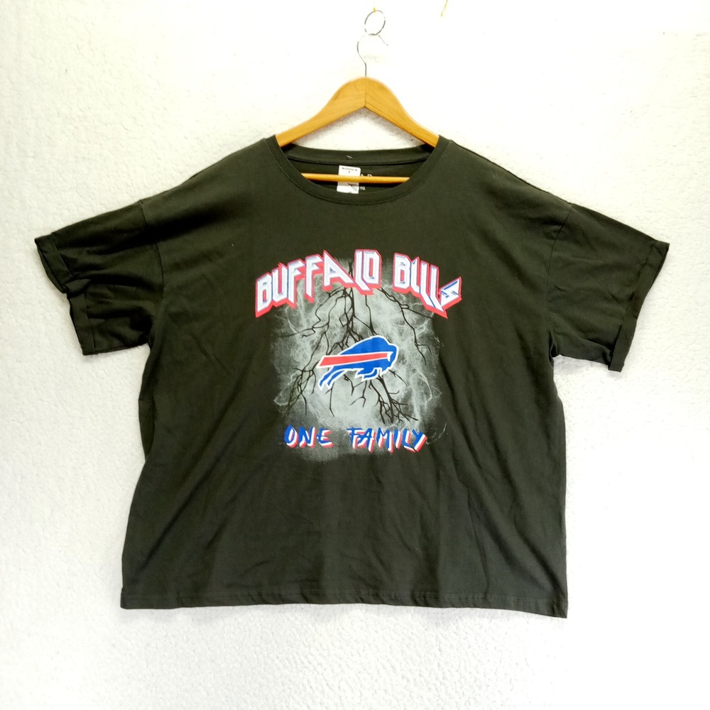 WEAR by Erin Andrews Buffalo Bills Graphic Tee XXL Charcoal Grey‎ One Family NFL